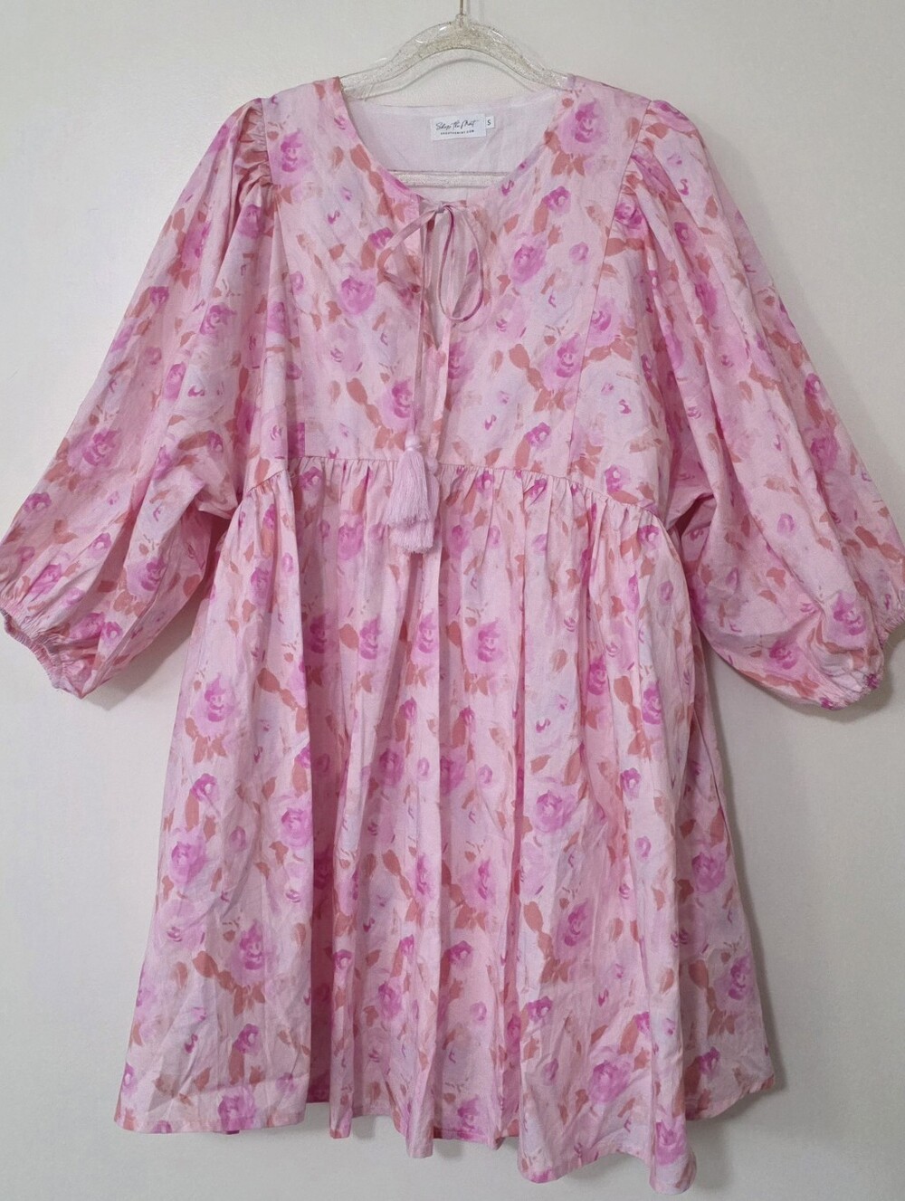 Shop The Mint Pink Watercolor Floral Babydoll Dress Soft Girl Coquette Small